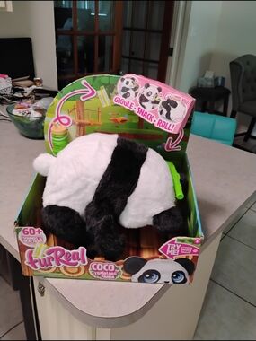 FurReal Coco Tumbling Panda Plush Toy - Black & White